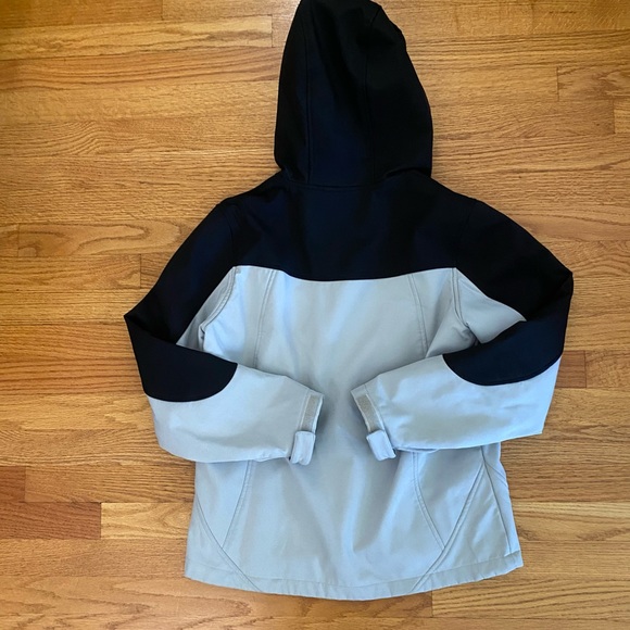 Free Country Jacket Adult Medium Black / Gray Hooded Zip Lined Soft Shell - Picture 8 of 10